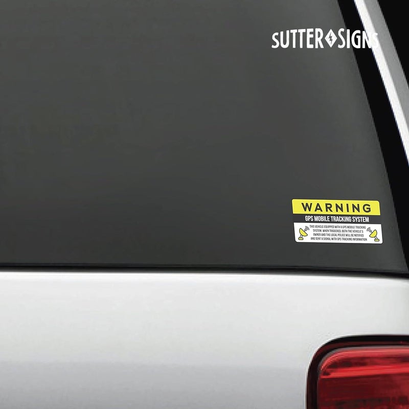 Sutter Signs 6pc GPS Tracking Anti Theft Stickers for Cars | GPS Tracker Decals for Vehicles VIN Cover and Car Security - Image 5